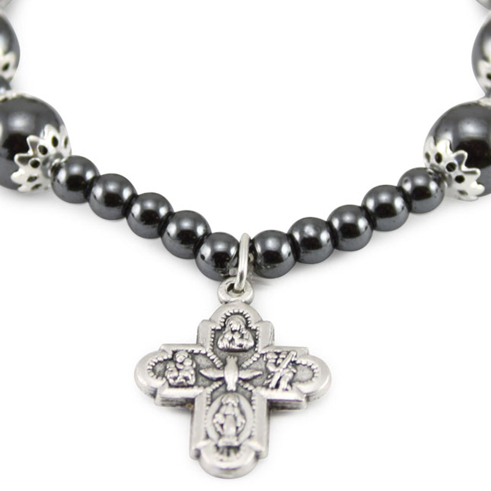 Hematite Beads Rosary Bracelet