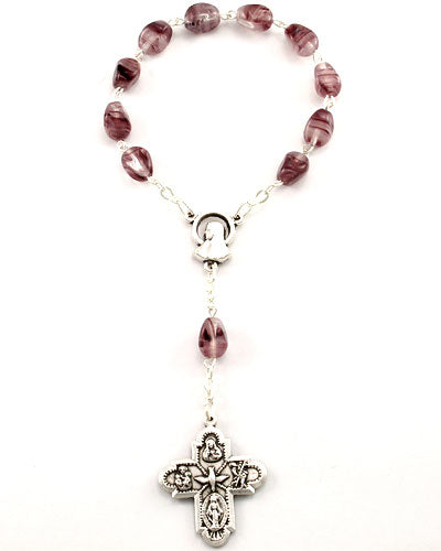 One Decade Glass Beads Catholic Rosary