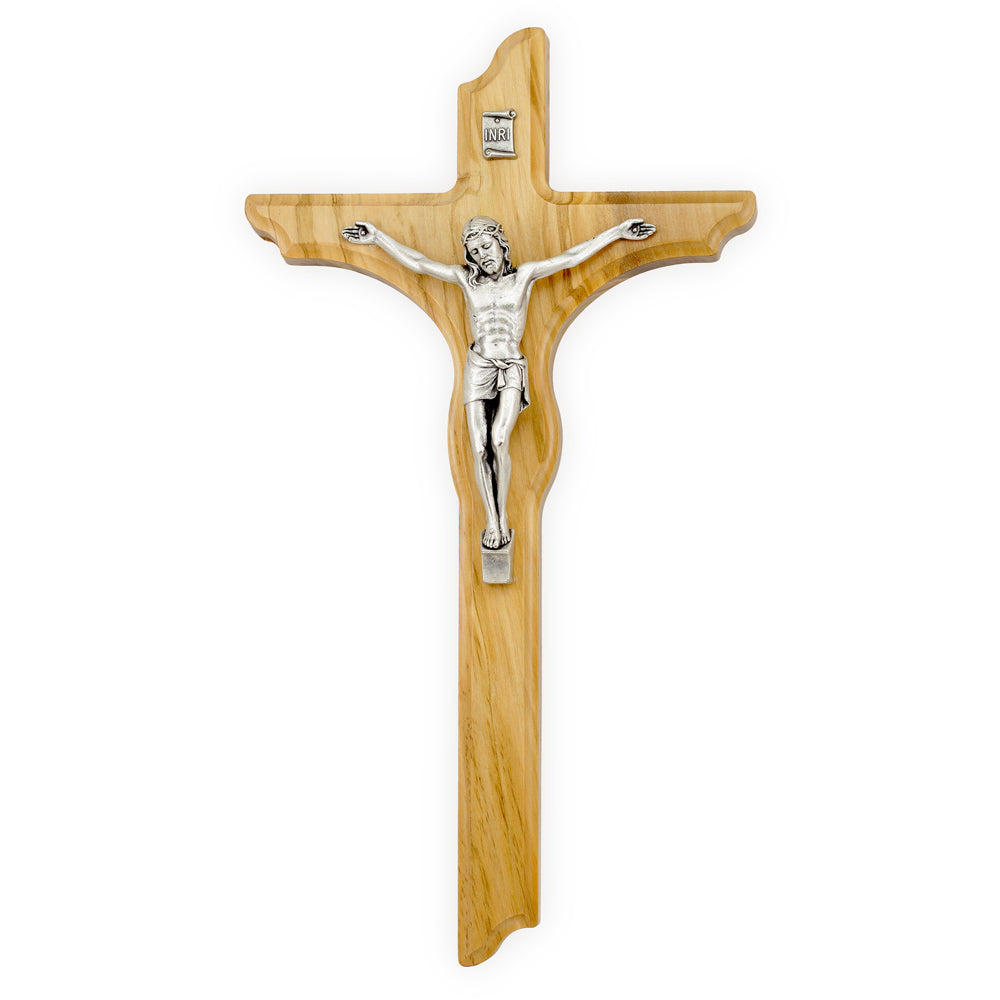 Catholic Olive Wood Wall Crucifix