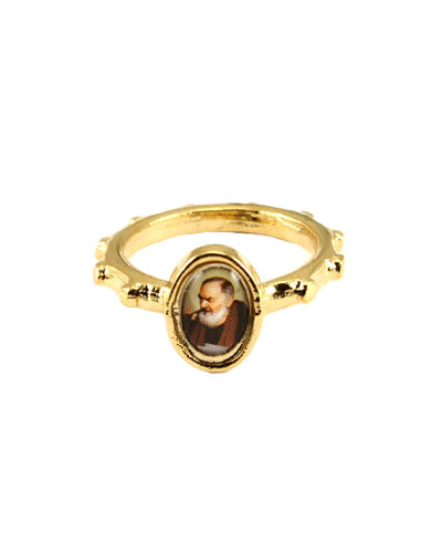 Padre Pio Catholic Rosary Ring