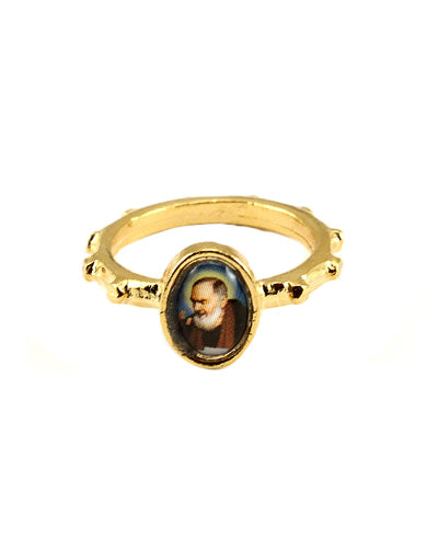 Padre Pio Catholic Rosary Ring