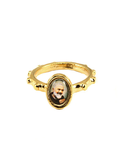 Padre Pio Catholic Rosary Ring