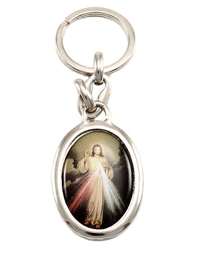 Divine Mercy Catholic Keychain