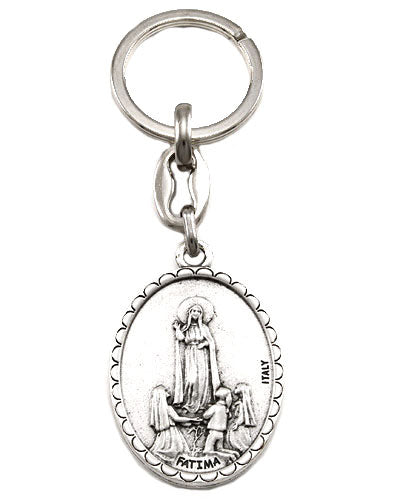 Our Lady of Fatima Medal Catholic Keychain