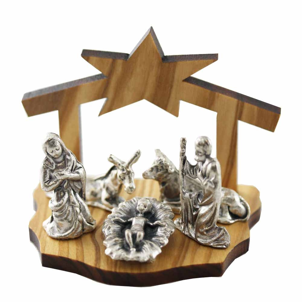 Nativity Scene Olive Wood Manger