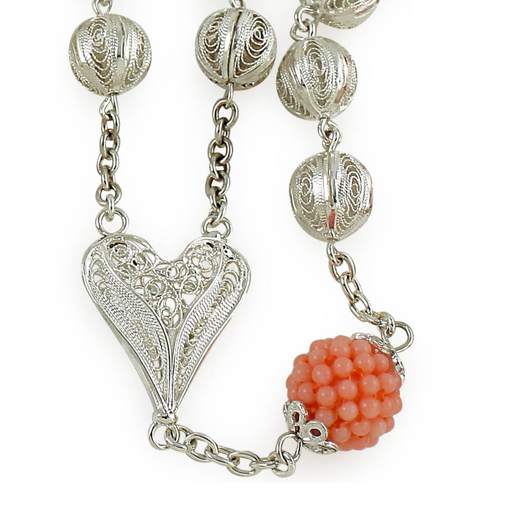 Silver Rosary Coral