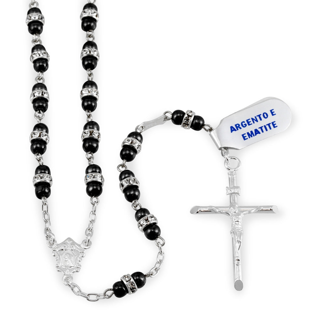 Hematite Beads Catholic Rosary