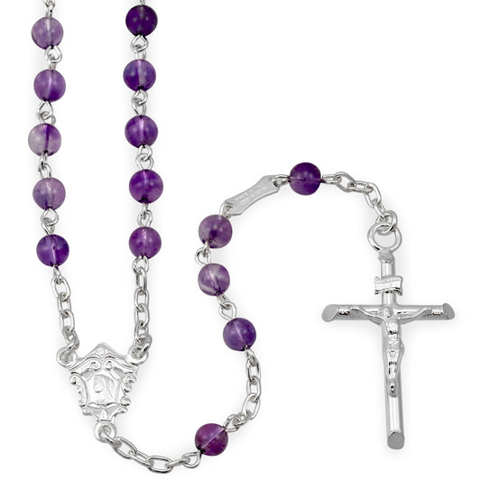 Amethyst Catholic Rosary