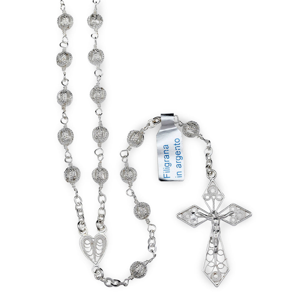 Catholic Rosary with Sterling Silver Beads