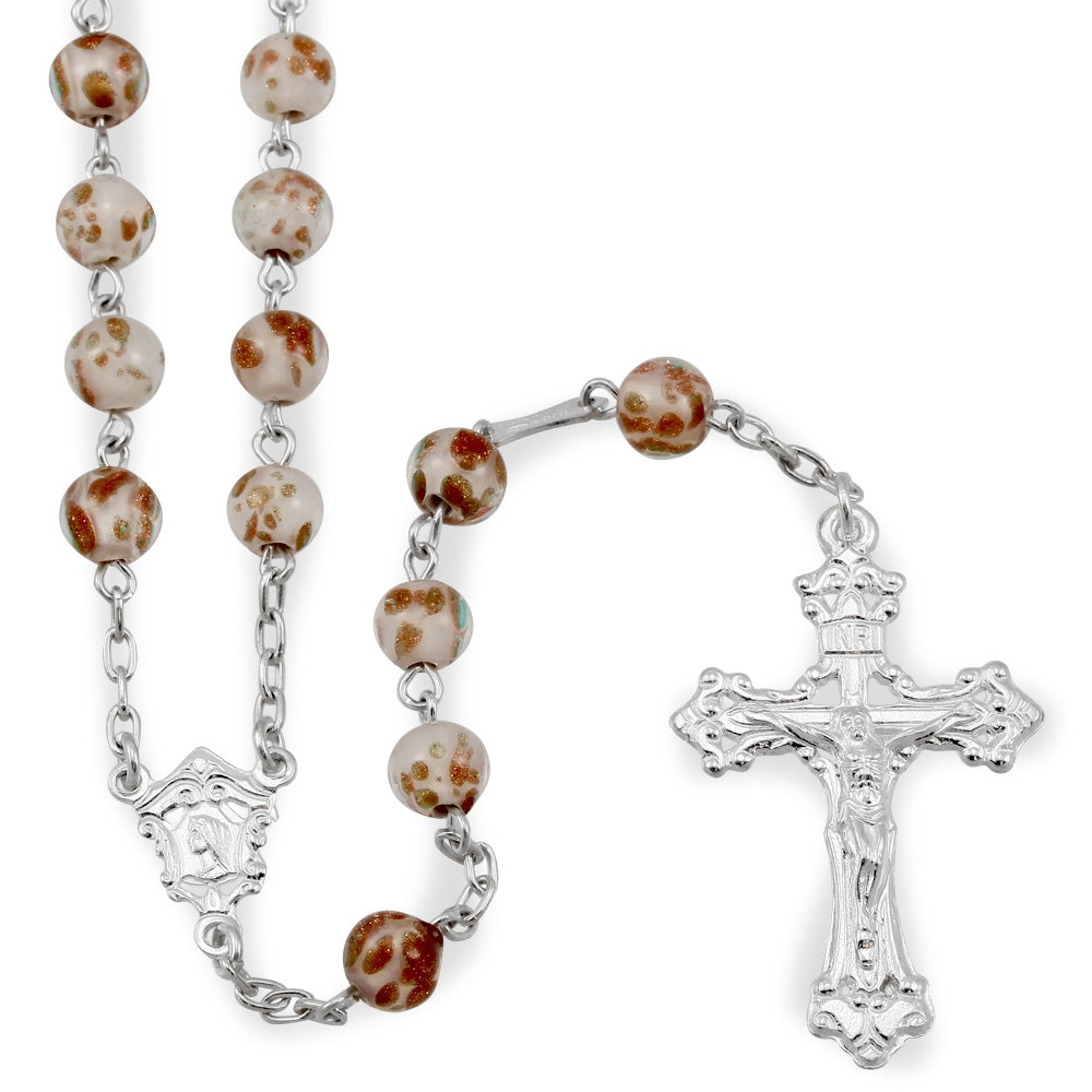 Gold Flecked Catholic Rosary