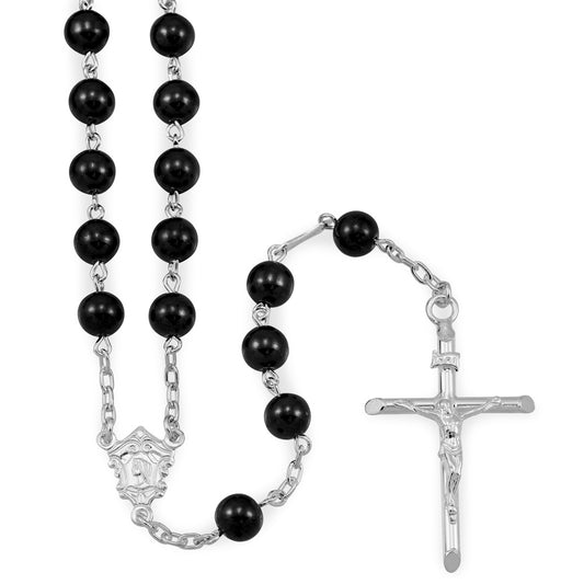 Hematite Beads Catholic Rosary