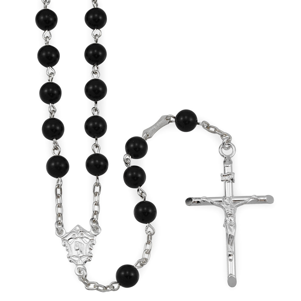 Onyx Beads Catholic Rosary