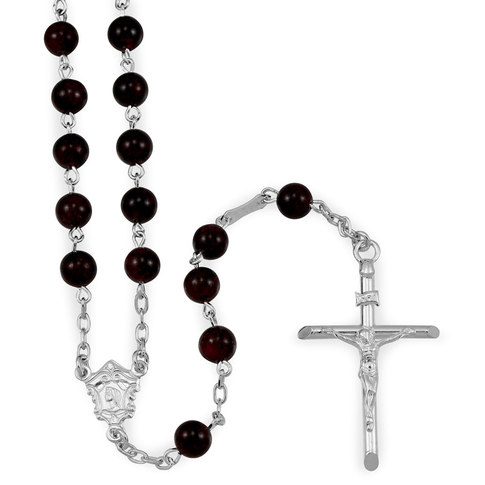 Garnet Beads Catholic Rosary