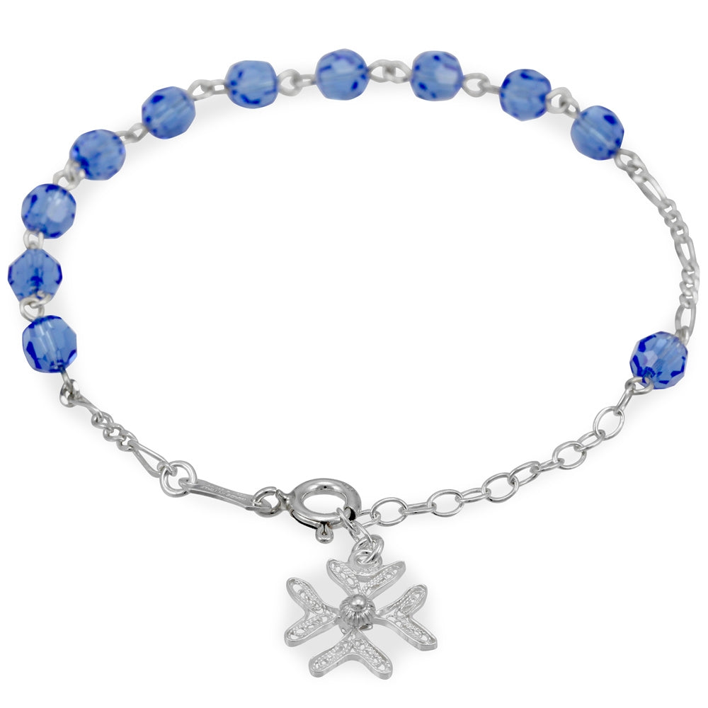 Silver Rosary Catholic Bracelet
