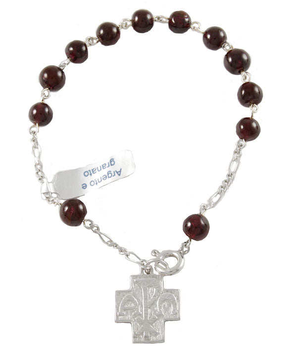 granata beads rosary bracelet