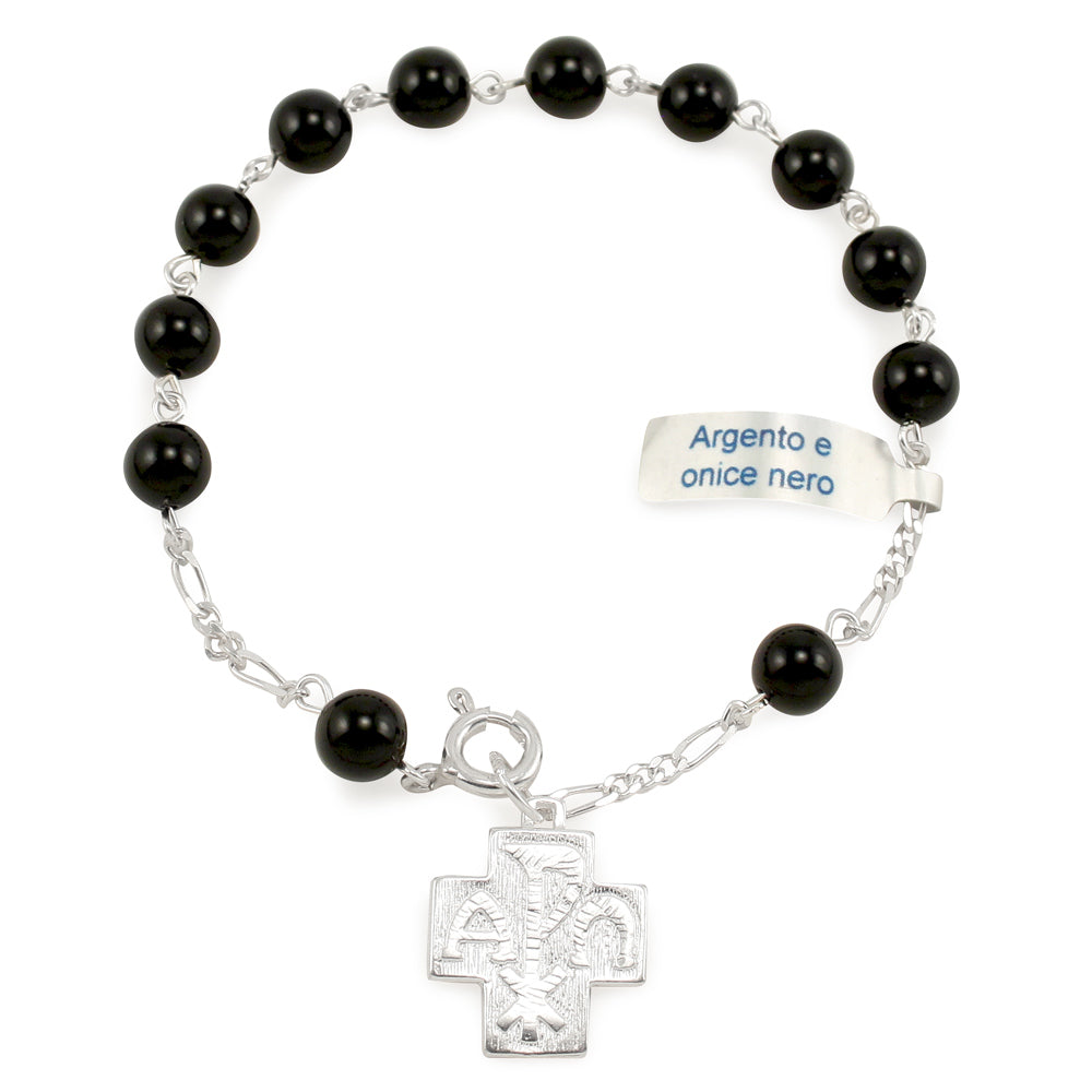 Onyx Beads Rosary Bracelet