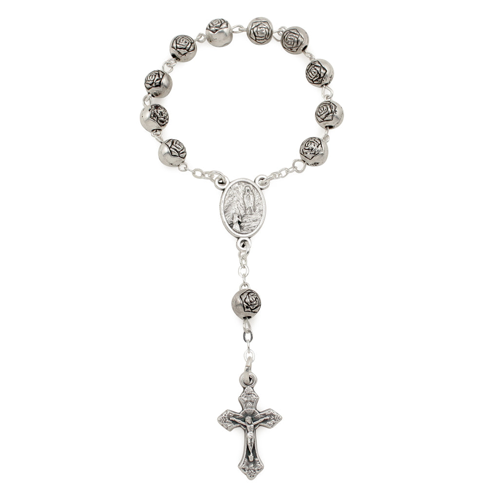 One Decade Rosary Rosebud Beads
