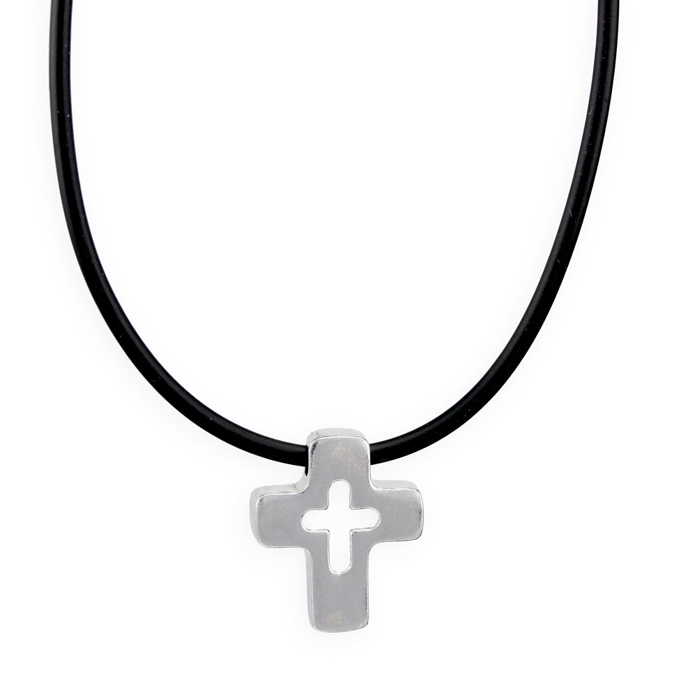 Sterling Silver Cross Catholic Pendant