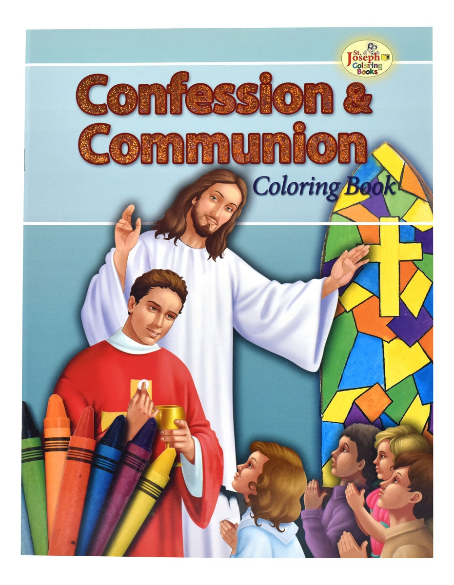 Confession and Communion Coloring Catholic Book