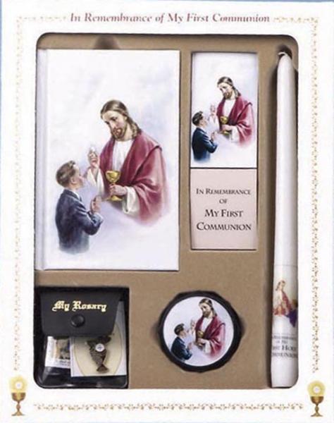 Catholic First Communion Deluxe Box Set for Boys - Sacred Heart Edition