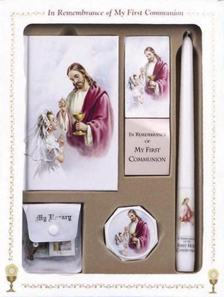 Catholic First Communion Deluxe Box Set for Girls - Sacred Heart Edition