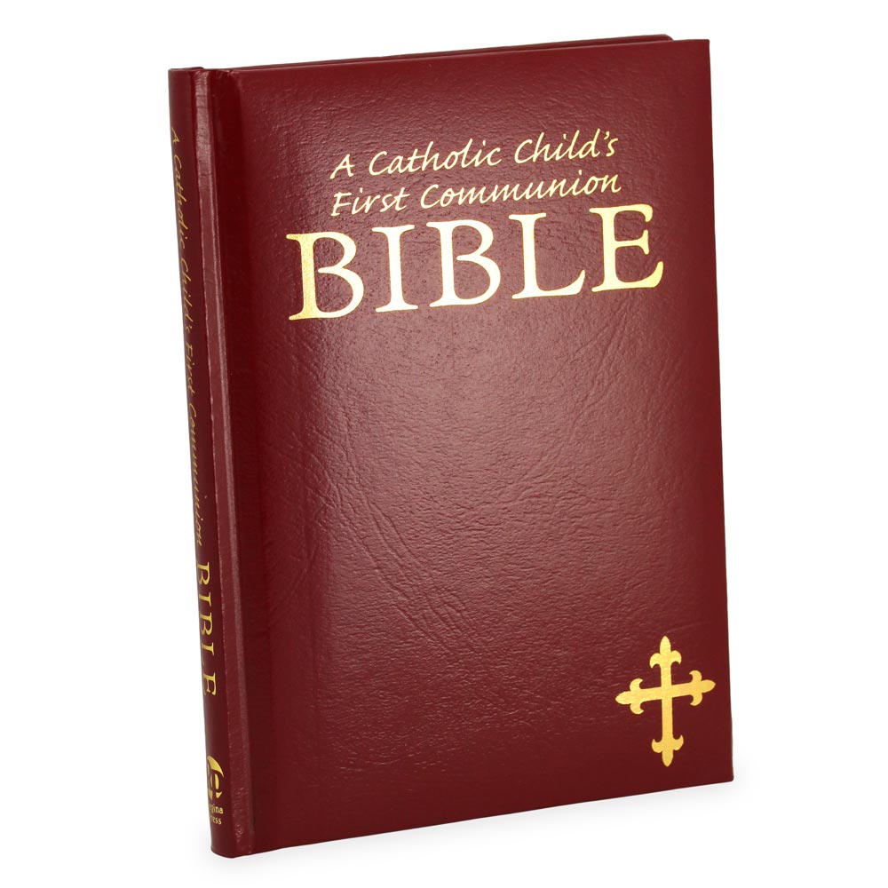 A Catholic Child First Communion Bible - Maroon