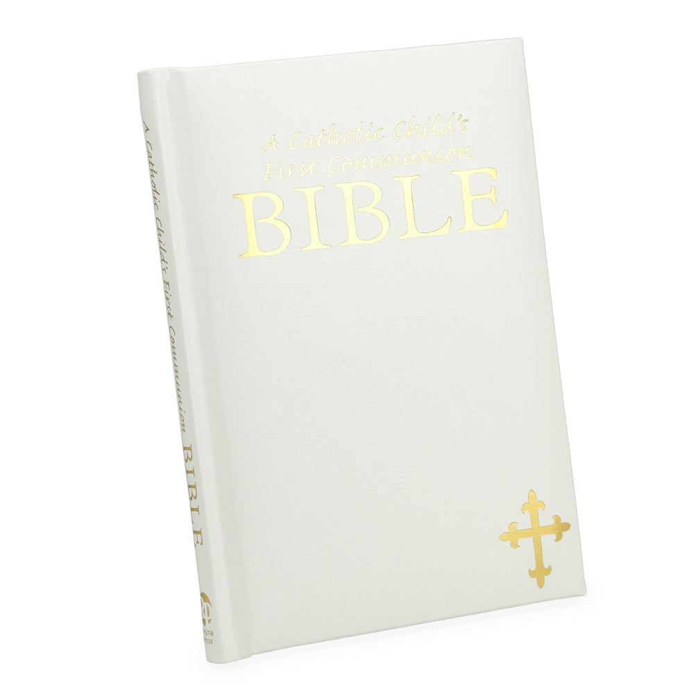 A Catholic Child First Communion Bible - White