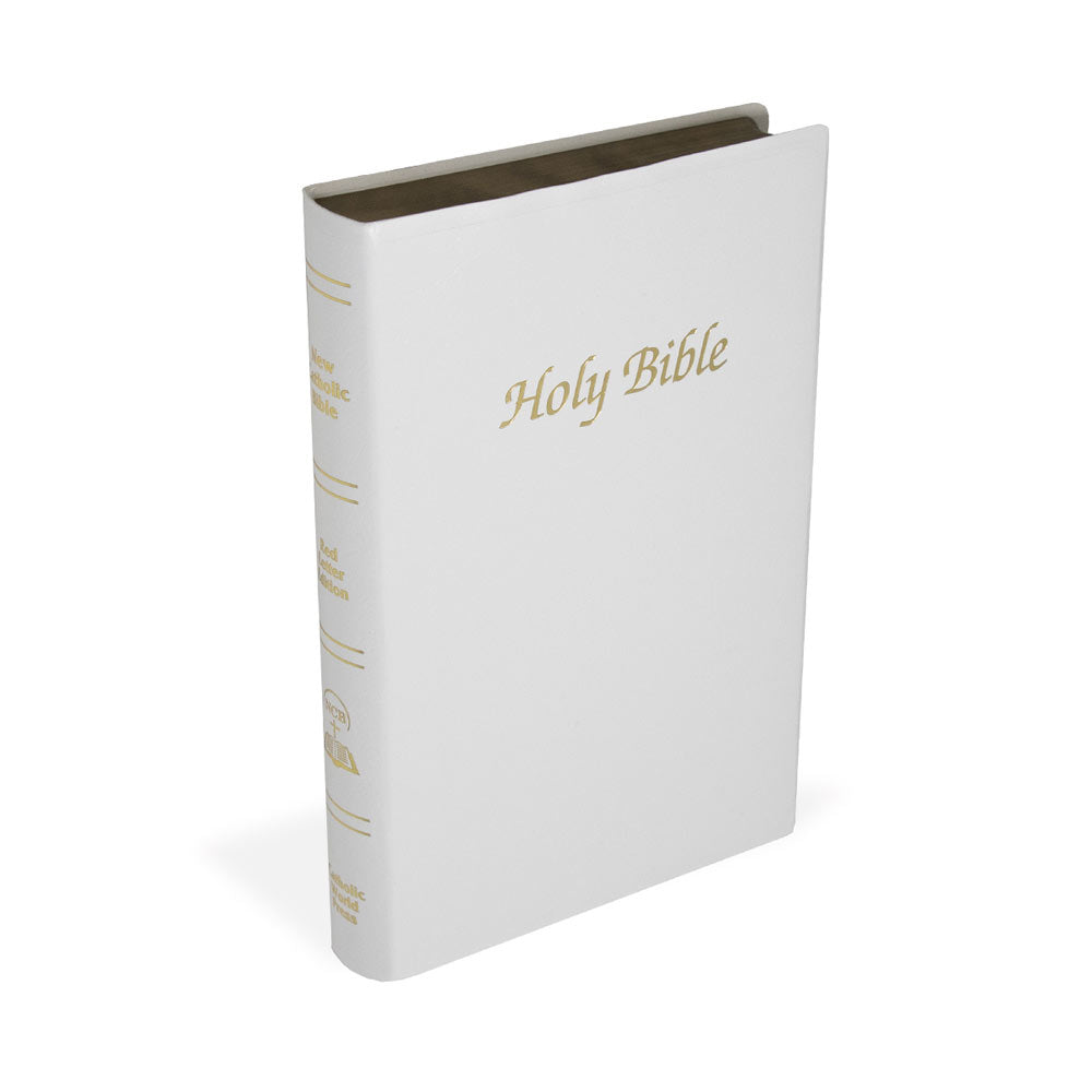 New Catholic Bible First Communion Bible - White