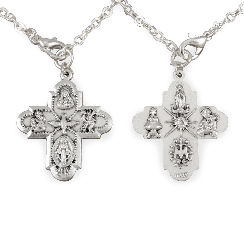 Four Way Cross rosary Bracelet Blue