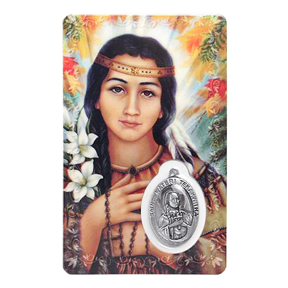 Kateri Tekakwitha, Prayer Card - Front