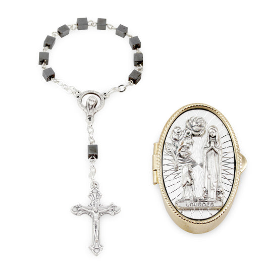 Hematite Beads Decade Rosary